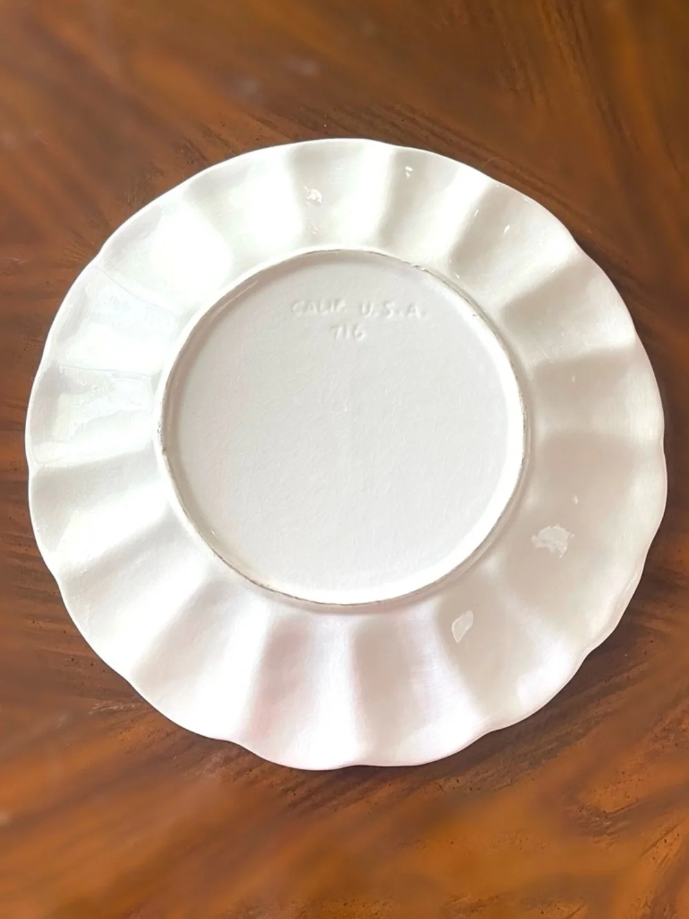 California Pottery White Ceramic Soup Taurine with Matching Under Plate & Ladle!